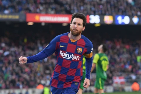 Messi ghi 4 bàn giúp Barcelona giành chiến thắng. (Nguồn: Getty Images)