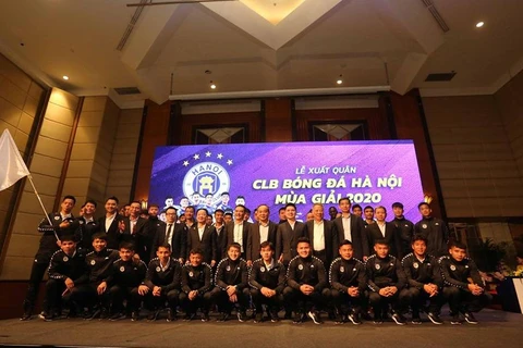 Hà Nội FC xuất quân mùa giải 2020. (Ảnh: Hải Đăng/Vietnam+)