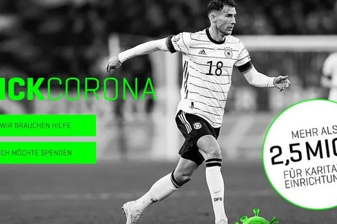 We Kick Corona đã nhận được 2,5 triệu euro tiền ủng hộ. (Nguồn: wekickcorona)