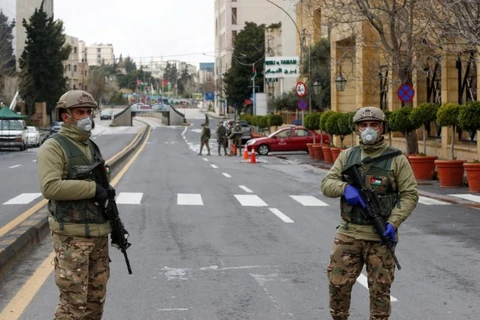 Lực lượng quân đội Jordan làm nhiệm vu. (Nguồn: Reuters)