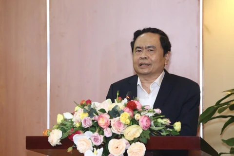 Chủ tịch Ủy ban Trung ương MTTQ Việt Nam Trần Thanh Mẫn. (Ảnh: Minh Quyết/TTXVN)