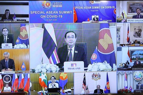 Thủ tướng Thái Lan Prayut Chan-o-cha phát biểu. (Ảnh: Thống Nhất/TTXVN)