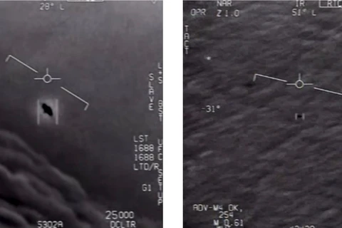 Hình ảnh trong đoạn video về UFO (Nguồn: nytimes)