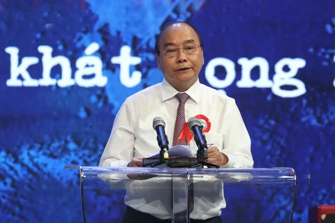 Thủ tướng Nguyễn Xuân Phúc phát biểu tại Chương trình. (Ảnh: Thống Nhất – TTXVN)