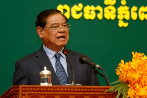 Bộ trưởng Nội vụ Campuchia Sar Kheng. (Nguồn: khmertimeskh)