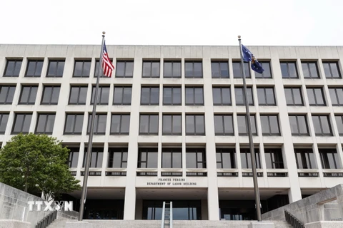 Tòa nhà Bộ Lao động Mỹ ở Washington DC. (Ảnh: THX/TTXVN)