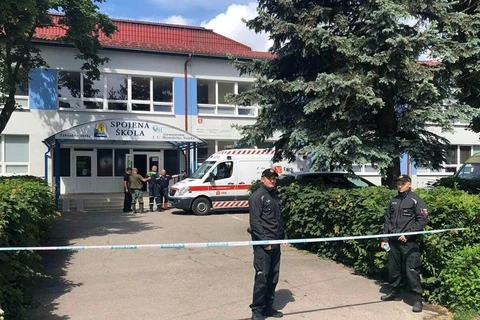 Cảnh sát phong tỏa hiện trường vụ tấn công. (Nguồn: spectator.sme.sk)