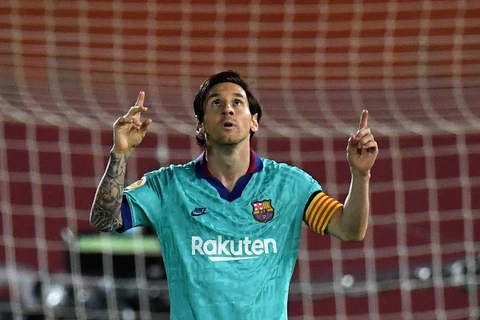 Messi mang chiến thắng về cho Barcelona. (Nguồn: Getty Images)