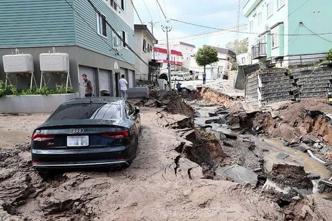 Hình ảnh một vụ động đất ở Nhật Bản. (Nguồn: arabianbusiness)