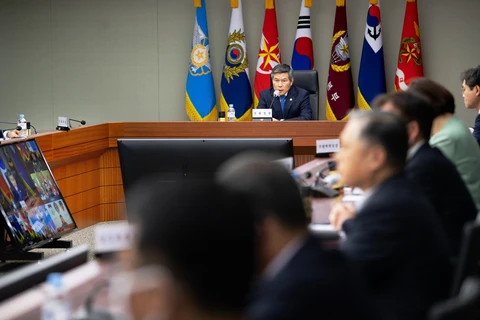 Bộ trưởng Quốc phòng Hàn Quốc Jeong Kyeong-doo phát biểu. (Nguồn: Yonhap)