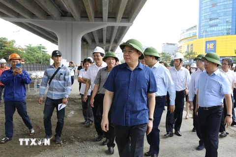 Bí thư Thành ủy Hà Nội kiểm tra một số dự án giao thông trọng điểm