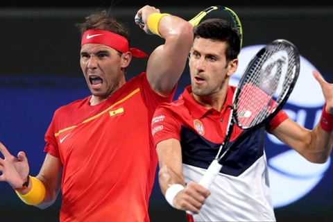 Djokovic và Nadal (trái) là hai tay vợt có thứ hạng cao nhất bảng xếp hạng ATP. (Nguồn: AP)