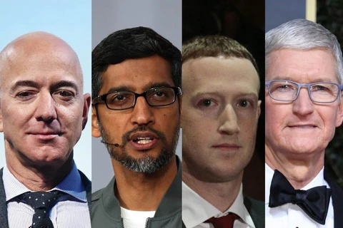 4 CEO của Amazon, Apple, Google và Facebook sẽ tham gia phiên điều trần vào ngày 29/7. (Nguồn: businessinsider)