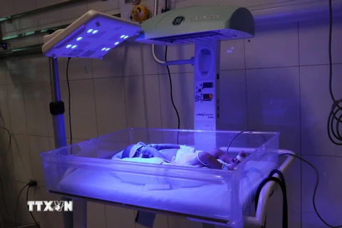 Chăm sóc và điều trị trẻ sơ sinh non yếu tại Khoa sơ sinh, Bệnh viện Sản Nhi tỉnh Bắc Ninh. (Ảnh: Thái Hùng/TTXVN)