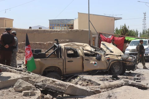 Hiện trường một vụ đánh bom xe tại Afghanistan. (Nguồn: Getty Images)