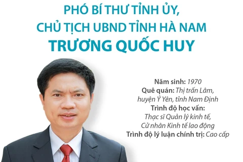 Quá trình công tác của tân Chủ tịch UBND tỉnh Hà Nam Trương Quốc Huy