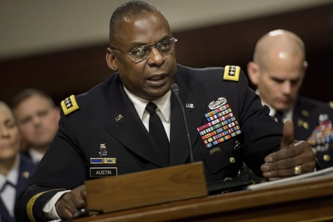 Tướng Lloyd Austin, khi đang giữ chức Tư lệnh Bộ Chỉ huy Trung tâm của Mỹ. (Ảnh: AFP/TTXVN)