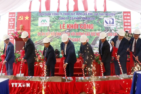 Khởi công dự án kết nối tỉnh lộ 152 với đường cao tốc Nội Bài-Lào Cai