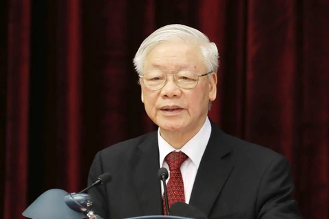Tổng Bí thư, Chủ tịch nước Nguyễn Phú Trọng phát biểu bế mạc. (Ảnh: Phương Hoa/TTXVN)