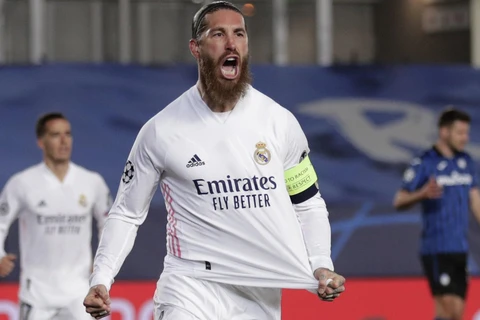 Ramos góp công giúp Real vào tứ kết Champions League. (Nguồn: AP)