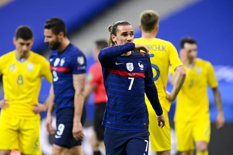 Griezmann ghi bàn nhưng Pháp không thắng Ukraine. (Nguồn: Getty Images)