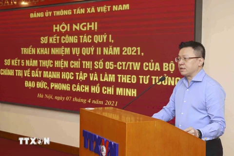 [Photo] Đảng ủy TTXVN triển khai nhiệm vụ quý 2 năm 2021