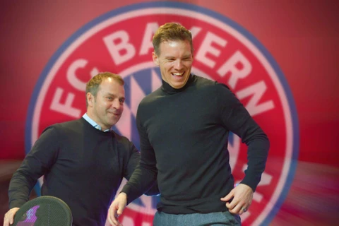 Nagelsmann sẽ thay Hansi Flick (trái) dẫn dắt Bayern từ mùa tới? (Nguồn: onefootball)