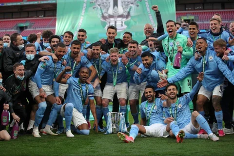 Man City vô địch Cúp Liên đoàn Anh. (Nguồn: Getty Images)