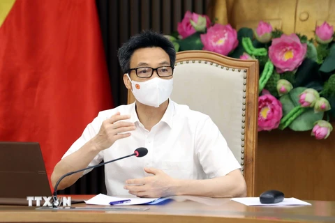 [Photo] Phó Thủ tướng họp trực tuyến với TP.HCM, triển khai chống dịch