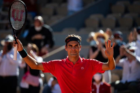 Federer thẳng tiến vào vòng 2 Roland Garros 2021. (Nguồn: Getty Images)