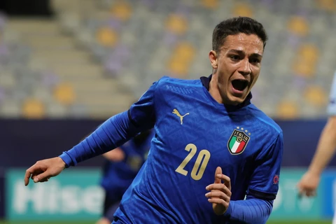 Giacomo Raspadori trong màu áo U21 Italy. (Nguồn: Reuters)