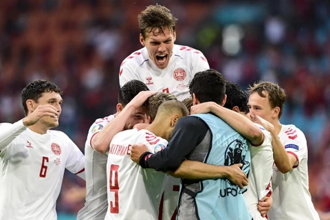 Đan Mạch thẳng tiến vào tứ kết EURO 2020. (Nguồn: Getty Images)