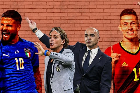 Bỉ và Italy sẽ quyết chiến tranh vé bán kết. (Nguồn: foottheball)