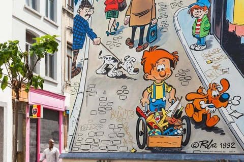 [Video] Độc đáo con đường truyện tranh tại thủ đô Brussels