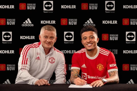 Sancho chính thức gia nhập Manchester United. (Nguồn: Getty Images)