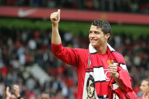 Ronaldo khi còn khoác áo Manchester United.