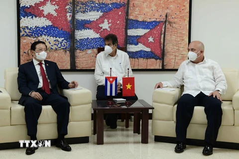 Trưởng Ban Nội chính TW tiếp Trưởng Ban Tổ chức Trung ương ĐCS Cuba