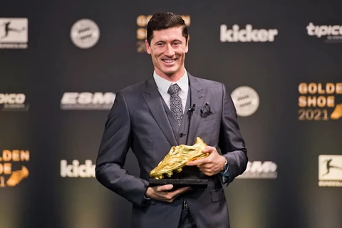 Robert Lewandowski giành danh hiệu Chiếc giày vàng châu Âu 2021