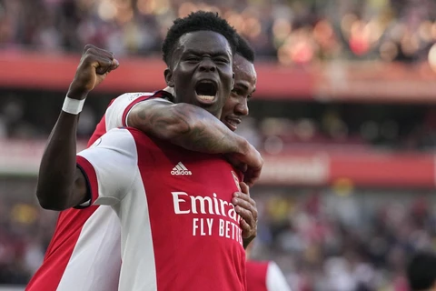 Saka tỏa sáng giúp Arsenal chiến thắng. (Nguồn: Getty Images)