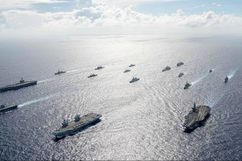Các nước Nhóm 'Bộ tứ' tập trận hải quân chung tại Ấn Độ Dương 