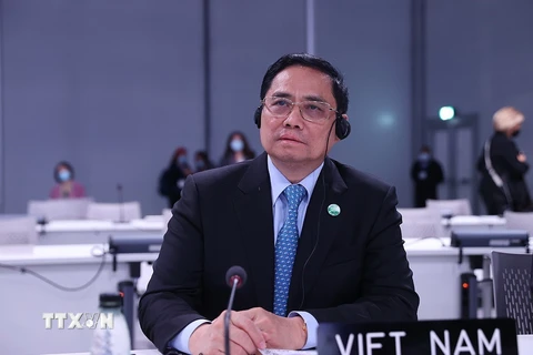 [Photo] Thủ tướng Phạm Minh Chính dự và phát biểu tại Hội nghị COP26