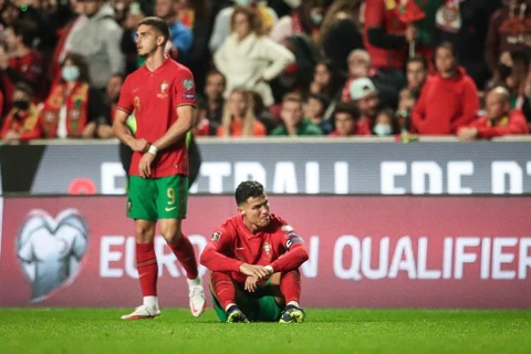 Ronaldo và đồng đội sẽ phải đá play-off tranh vé dự World Cup 2022. (Nguồn: Marca)