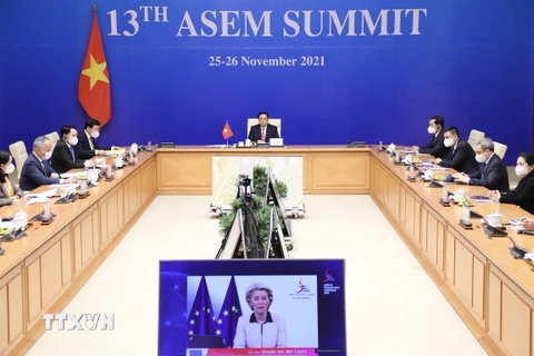 [Photo] Thủ tướng Phạm Minh Chính dự Hội nghị Cấp cao Á-Âu lần thứ 13