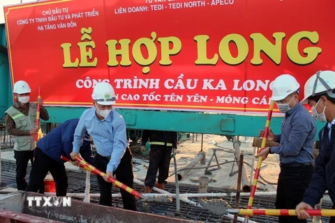 Quảng Ninh: Hợp long cầu Ka Long 2 trên cao tốc Vân Đồn-Móng Cái