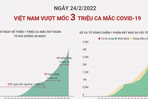 [Infographics] Việt Nam vượt mốc 3 triệu ca mắc COVID-19