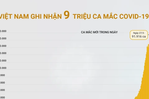 [Infographics] Việt Nam ghi nhận hơn 9 triệu ca mắc COVID-19