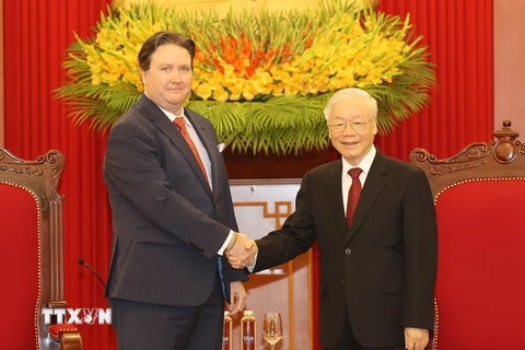 Tổng Bí thư Nguyễn Phú Trọng tiếp Đại sứ Hoa Kỳ đến chào xã giao