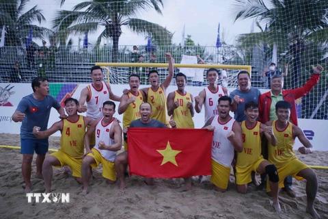 Bóng ném bãi biển nam Việt Nam giành huy chương Vàng SEA Games 31