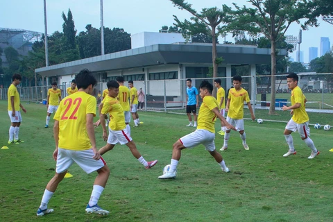 U19 Việt Nam luyện tập chuẩn bị cho trận gặp Malaysia ở bán kết