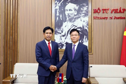 Phát triển toàn diện quan hệ hợp tác của ngành Tư pháp Việt Nam-Lào